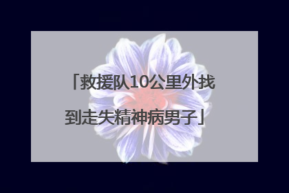 救援队10公里外找到走失精神病男子