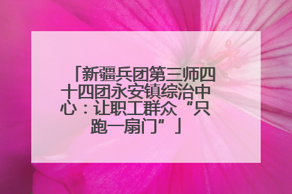 新疆兵团第三师四十四团永安镇综治中心：让职工群众“只跑一扇门”