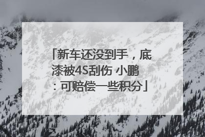 新车还没到手，底漆被4S刮伤 小鹏：可赔偿一些积分