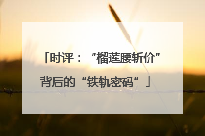 时评：“榴莲腰斩价”背后的“铁轨密码”