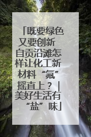 既要绿色又要创新 自贡沿滩怎样让化工新材料“氟”摇直上？｜美好生活有“盐”味