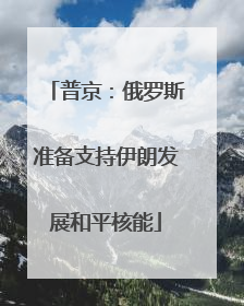 普京：俄罗斯准备支持伊朗发展和平核能