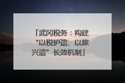 武冈税务：构建“以税护遗、以旅兴遗”长效机制