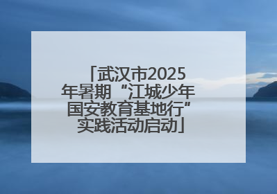 武汉市2025年暑期“江城少年国安教育基地行” 实践活动启动