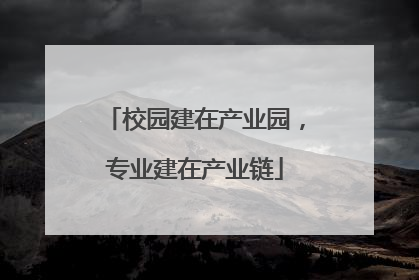 校园建在产业园，专业建在产业链