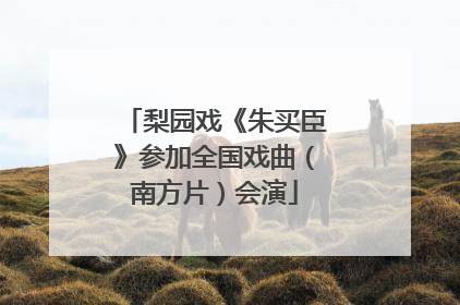 梨园戏《朱买臣》参加全国戏曲（南方片）会演