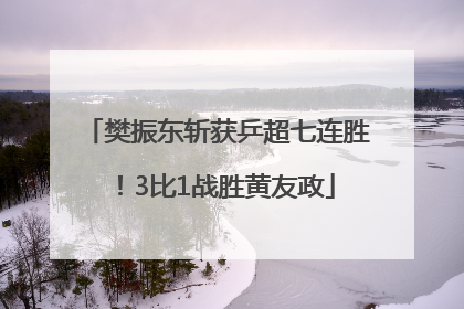 樊振东斩获乒超七连胜！3比1战胜黄友政