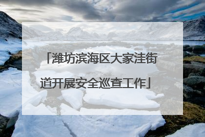 潍坊滨海区大家洼街道开展安全巡查工作