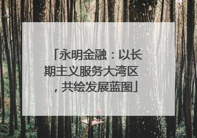 永明金融：以长期主义服务大湾区，共绘发展蓝图