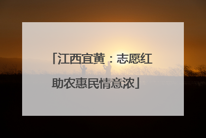 江西宜黄：志愿红助农惠民情意浓