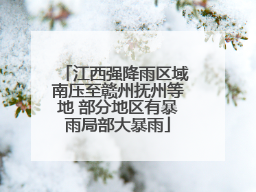 江西强降雨区域南压至赣州抚州等地 部分地区有暴雨局部大暴雨