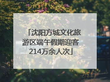 沈阳方城文化旅游区端午假期迎客214万余人次