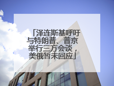 泽连斯基呼吁与特朗普、普京举行三方会谈，美俄暂未回应