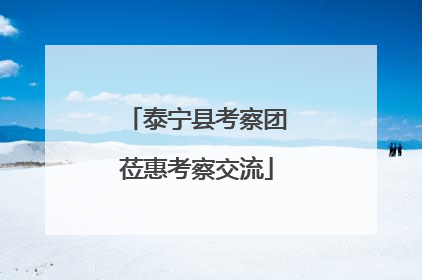 泰宁县考察团莅惠考察交流
