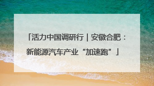 活力中国调研行｜安徽合肥：新能源汽车产业“加速跑”