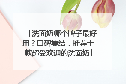 洗面奶哪个牌子最好用？口碑集结，推荐十款超受欢迎的洗面奶