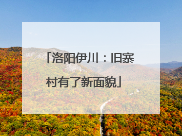 洛阳伊川：旧寨村有了新面貌