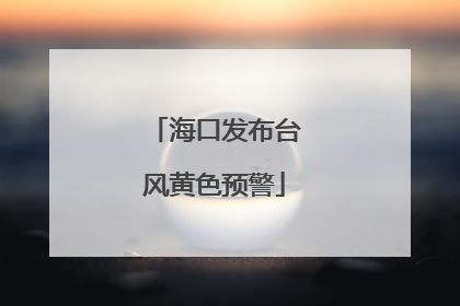 海口发布台风黄色预警