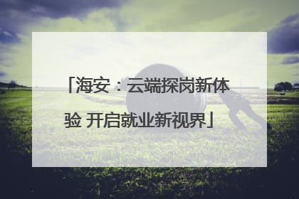 海安：云端探岗新体验 开启就业新视界