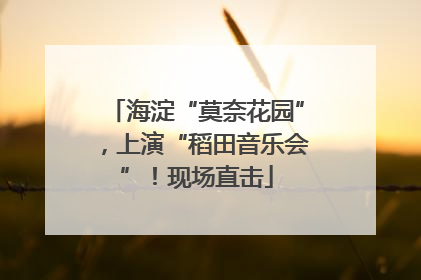 海淀“莫奈花园”，上演“稻田音乐会”！现场直击