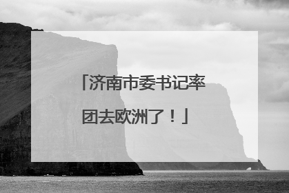 济南市委书记率团去欧洲了！