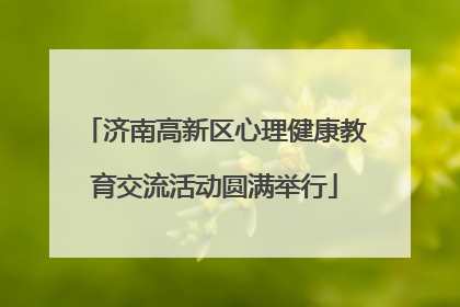 济南高新区心理健康教育交流活动圆满举行