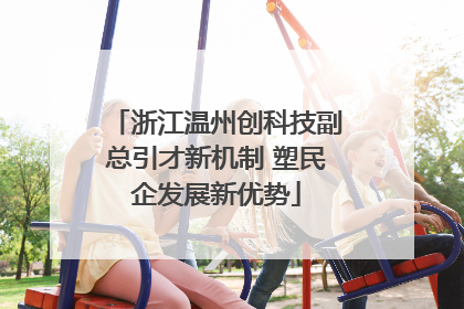 浙江温州创科技副总引才新机制 塑民企发展新优势