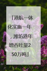 港航一体化实施一年，潍坊港年增吞吐量250万吨