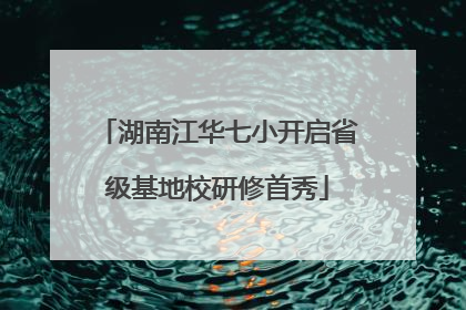 湖南江华七小开启省级基地校研修首秀