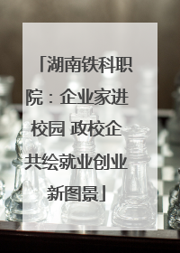 湖南铁科职院：企业家进校园 政校企共绘就业创业新图景