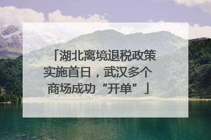 湖北离境退税政策实施首日，武汉多个商场成功“开单”