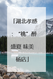 湖北孝感：“桃”醉盛夏 味美杨店