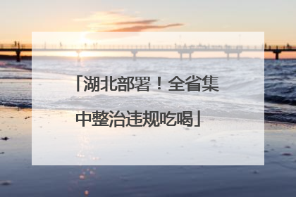 湖北部署！全省集中整治违规吃喝