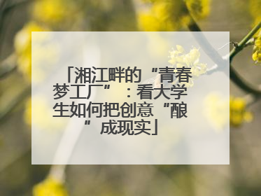 湘江畔的“青春梦工厂”：看大学生如何把创意“酿”成现实
