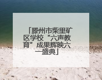滕州市柴里矿区学校“六声教育”成果辉映六一盛典