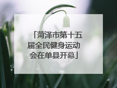 菏泽市第十五届全民健身运动会在单县开幕