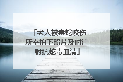 老人被毒蛇咬伤 所幸拍下照片及时注射抗蛇毒血清