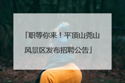 职等你来！平顶山尧山风景区发布招聘公告