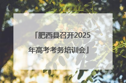 肥西县召开2025年高考考务培训会