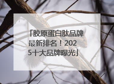 胶原蛋白肽品牌最新排名！2025十大品牌曝光