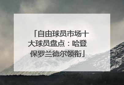自由球员市场十大球员盘点：哈登保罗兰德尔领衔