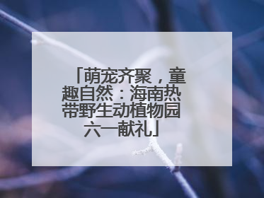 萌宠齐聚，童趣自然：海南热带野生动植物园六一献礼