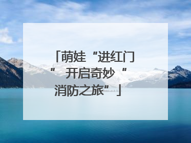 萌娃“进红门” 开启奇妙“消防之旅”