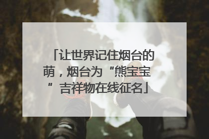 让世界记住烟台的萌，烟台为“熊宝宝”吉祥物在线征名