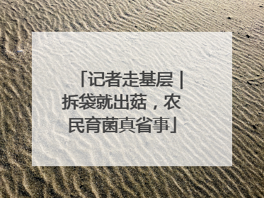 记者走基层｜拆袋就出菇，农民育菌真省事