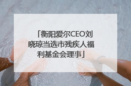 衡阳爱尔CEO刘晓琼当选市残疾人福利基金会理事