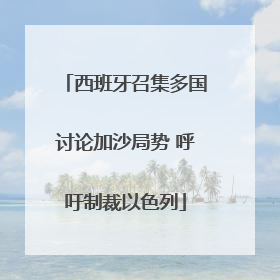 西班牙召集多国讨论加沙局势 呼吁制裁以色列