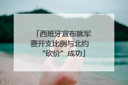 西班牙宣布就军费开支比例与北约“砍价”成功