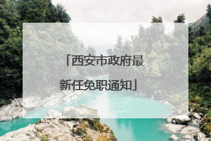 西安市政府最新任免职通知