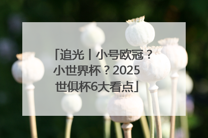 追光丨小号欧冠？小世界杯？2025世俱杯6大看点